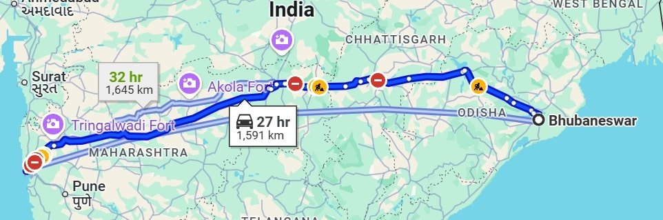 Bhubaneswar to Mumbai pet travel