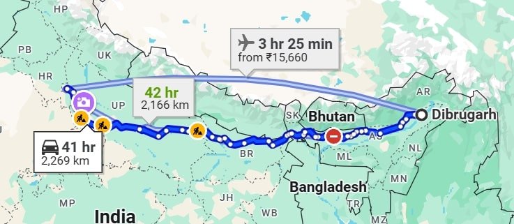 Dibrugarh to Delhi pet travel
