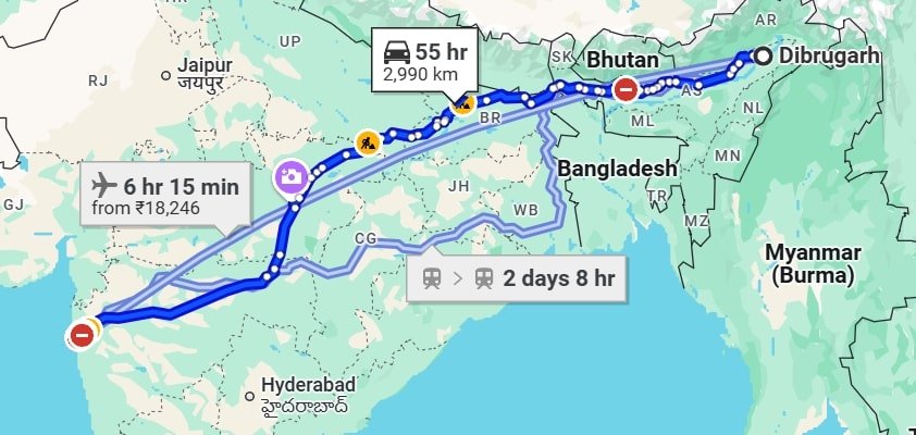 Dibrugarh to Mumbai pet travel