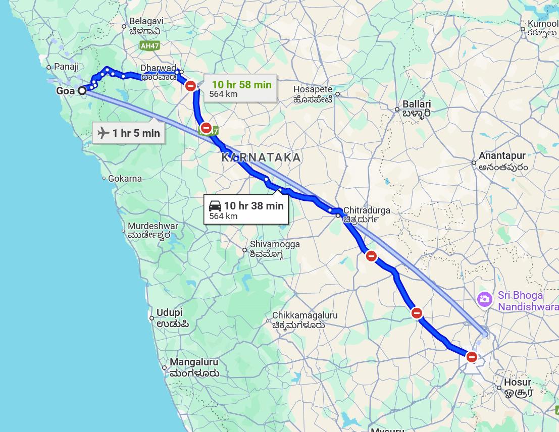 Goa to Bangalore Pet Travel routes ( air, road, train ) | Pet Relocation Services Goa