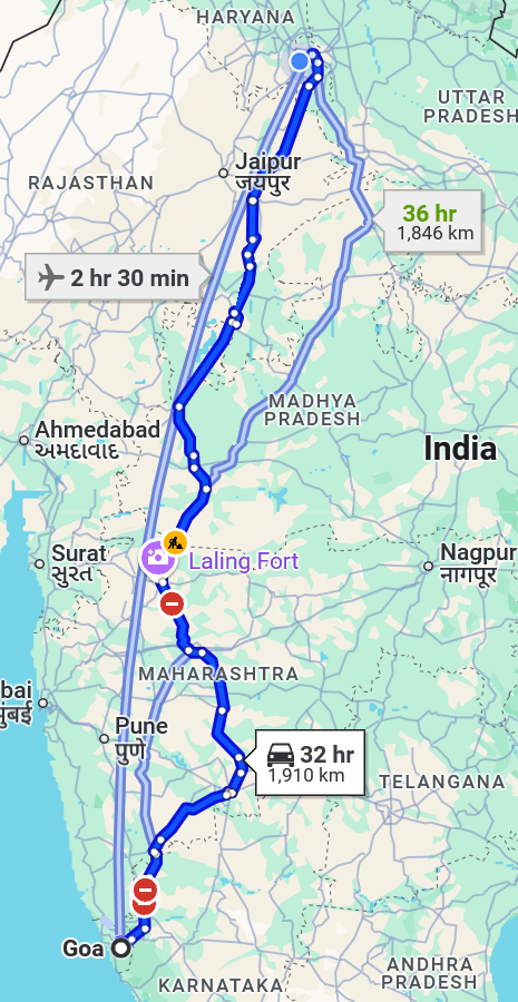 Goa to Delhi Pet Travel routes ( air, road, train ) | Pet Relocation Services Goa
