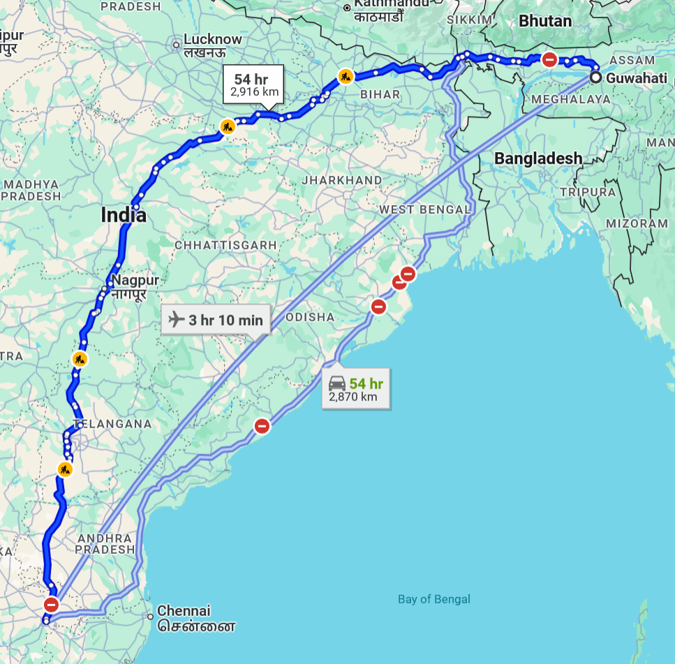 Guwahati to Bangalore Pet Travel routes ( air, road, train ) | Pet Relocation Services Guwahati