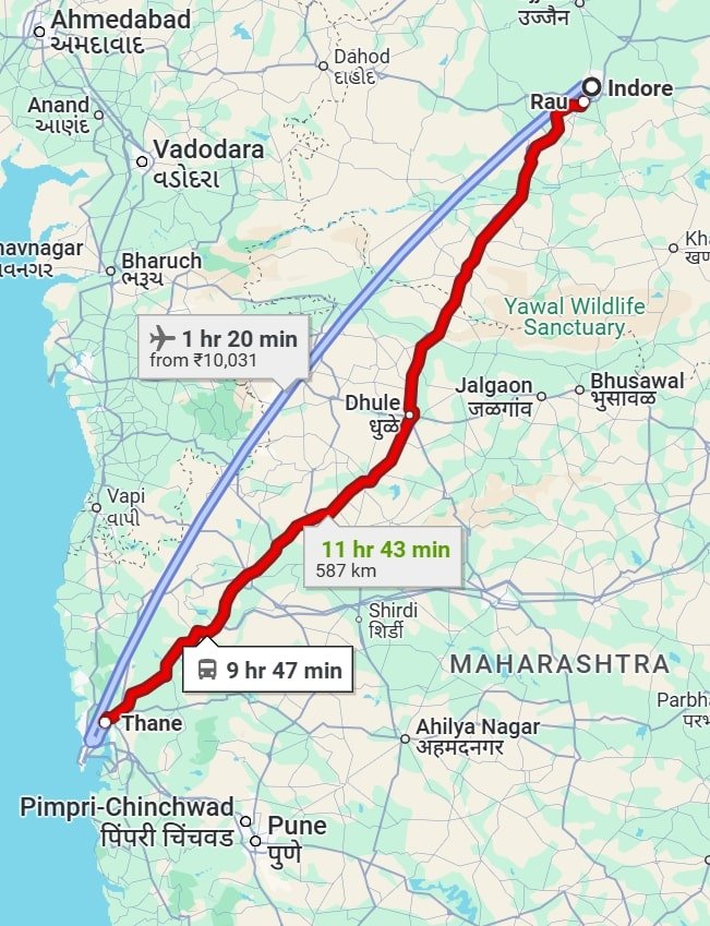 Indore to Mumbai pet travel