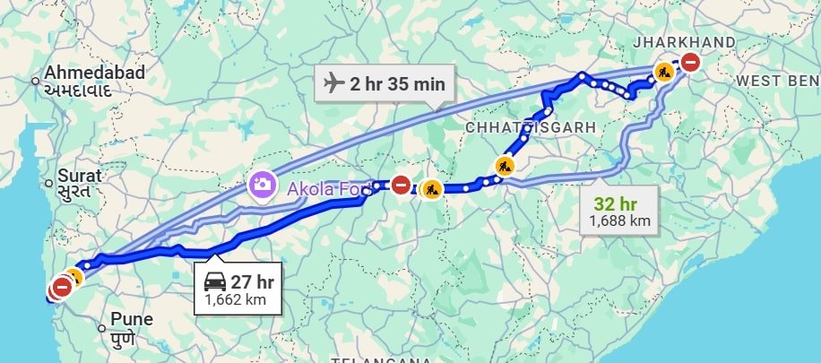 Ranchi to Mumbai pet travel