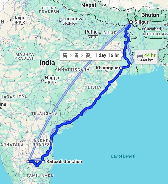 Siliguri to Bangalore pet travel