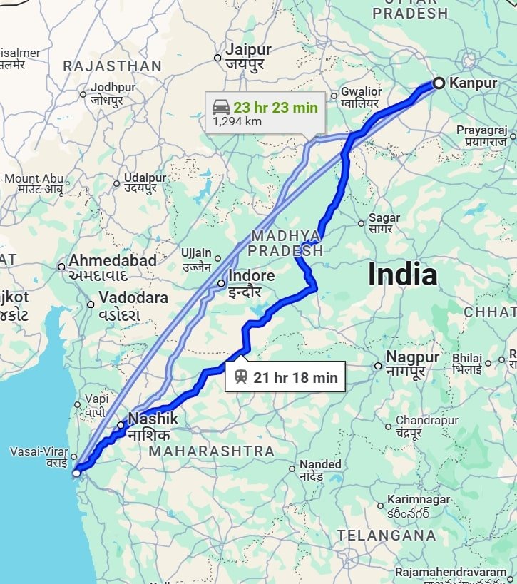 kanpur to mumbai pet travel